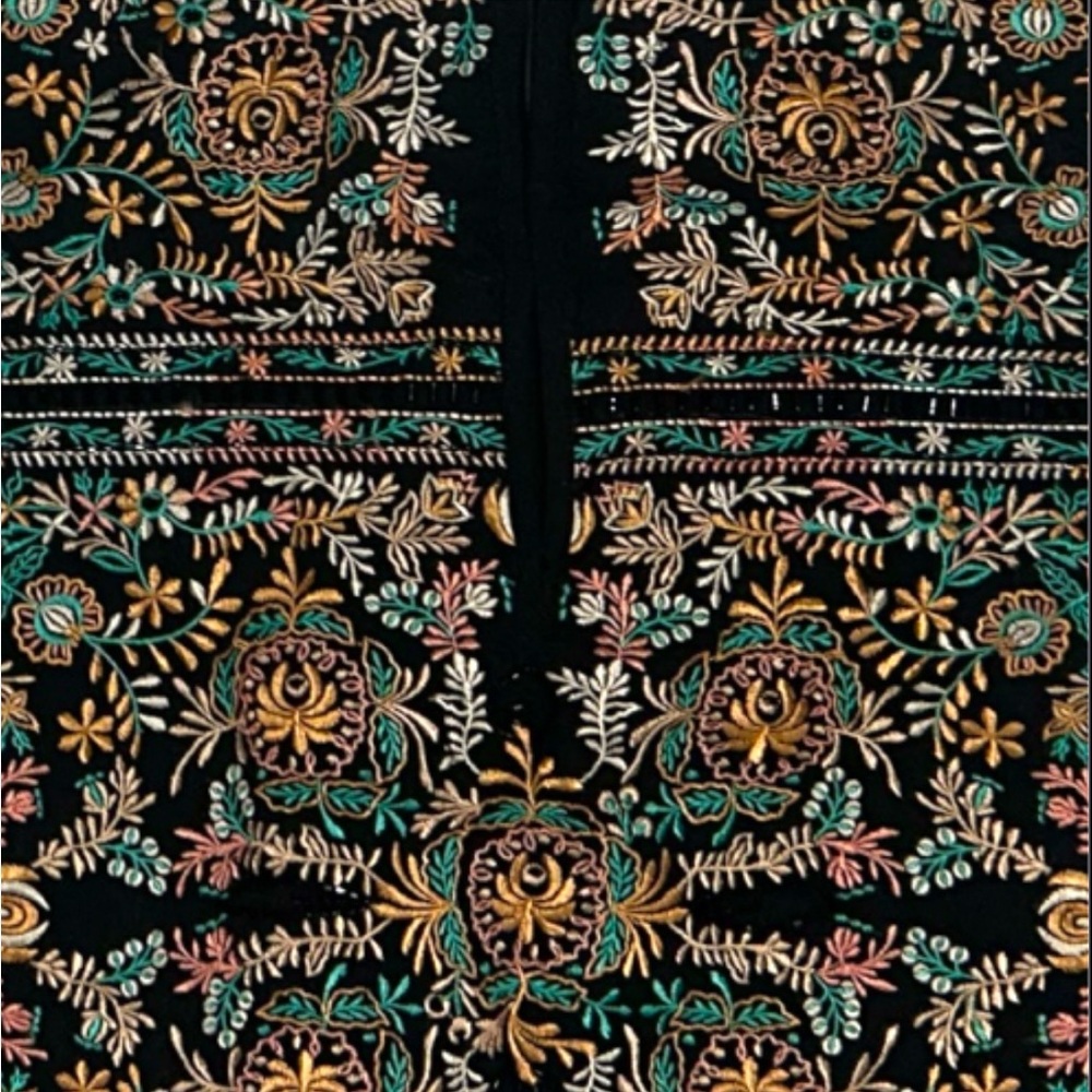 Anthropologie‎ Vanessa Virginia Barbera Embroidered Midi Crop Top. Size XS - Picture 6 of 9